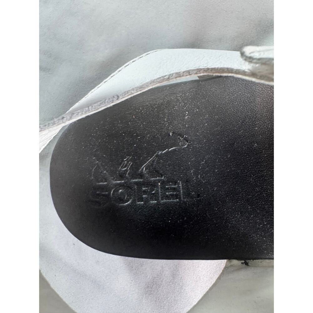 SOREL Roaming Multi Strap Sandals Womens 8.5 White Black Leather Lug Sole New - Picture 11 of 15